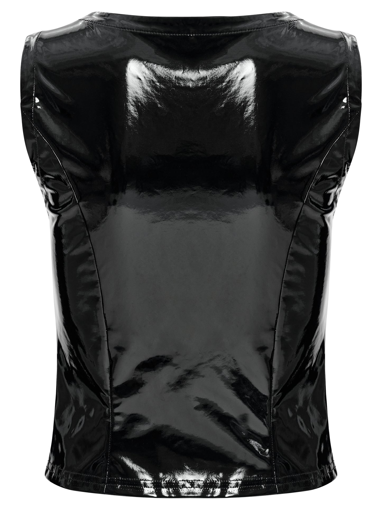 Erratic Affair PU Leather Top by Punk Rave
