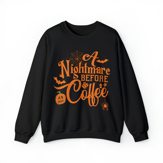 A Nightmare Before Coffee Crewneck Sweatshirt Top by The Dark Side of Fashion