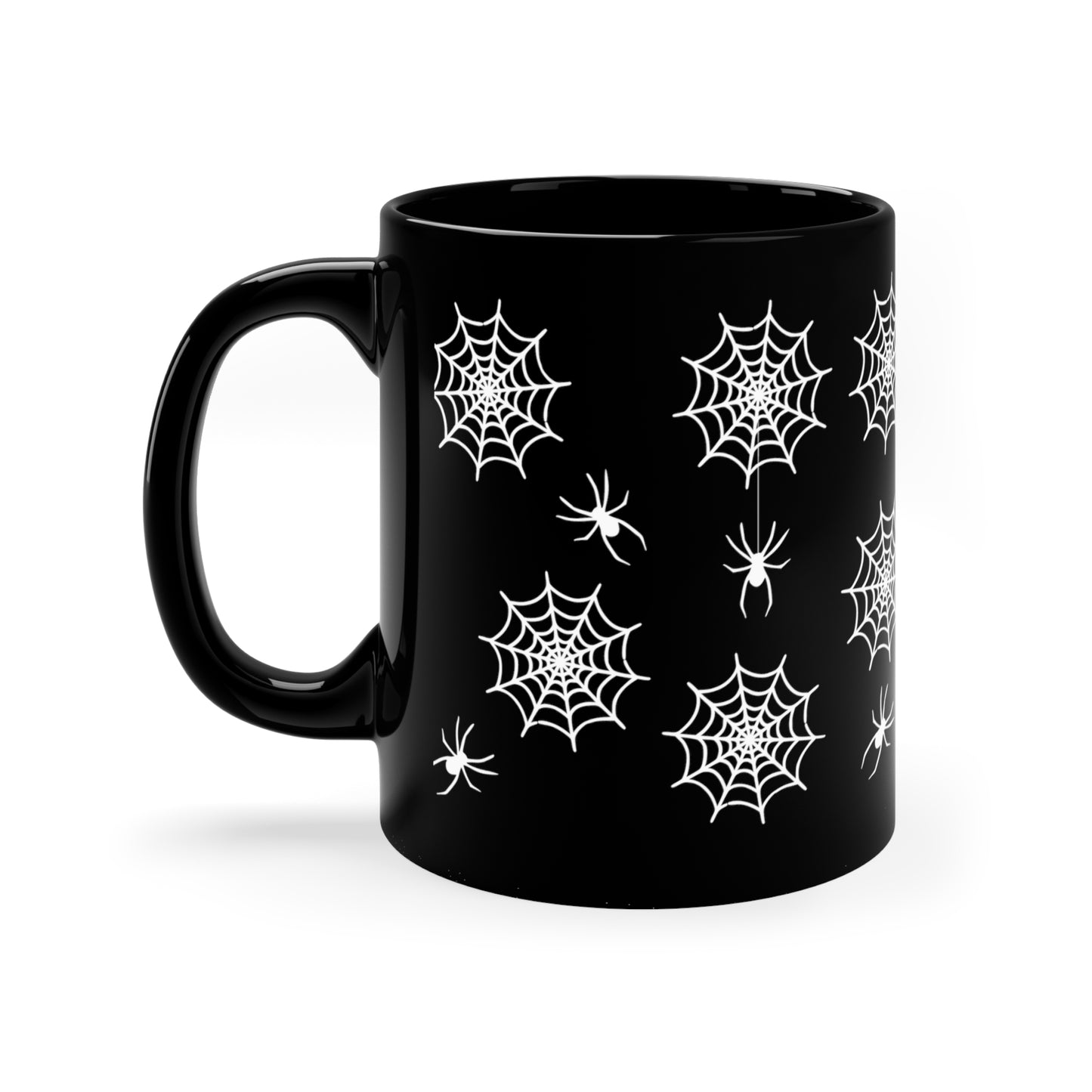 Spiders & Webs 11 oz. Black Mug by The Dark Side of Fashion