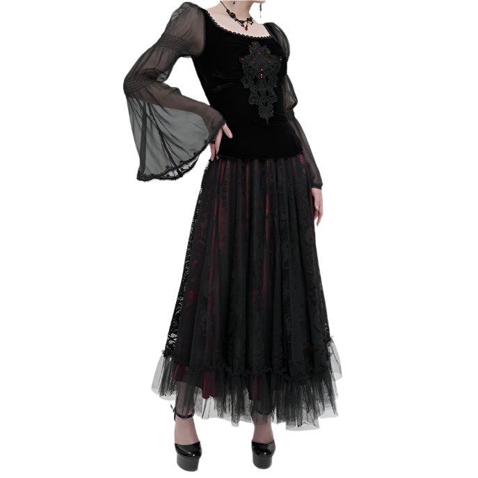 Bid You Farwell Velvet Top by Devil Fashion