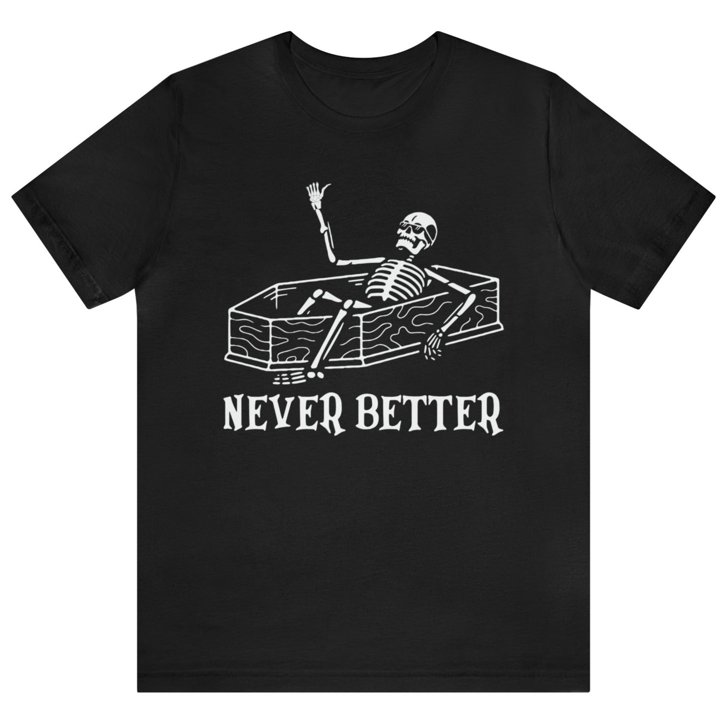 Never Better Skeleton In Coffin Top by The Dark Side of Fashion