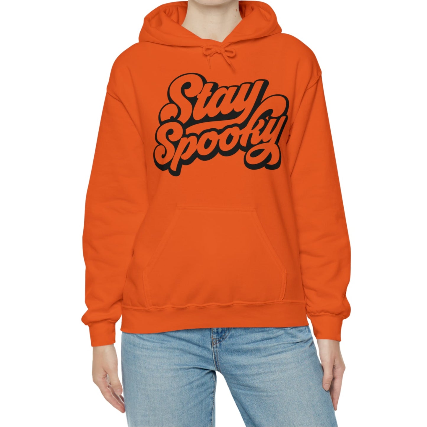 Stay Spooky Orange Hoodie by The Dark Side of Fashion