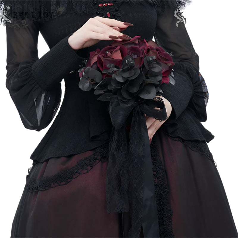 Gothic Wedding Rose Bouquet by Eva Lady