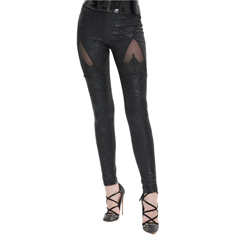 Anastasia Gothic Beaded Leggings by Devil Fashion