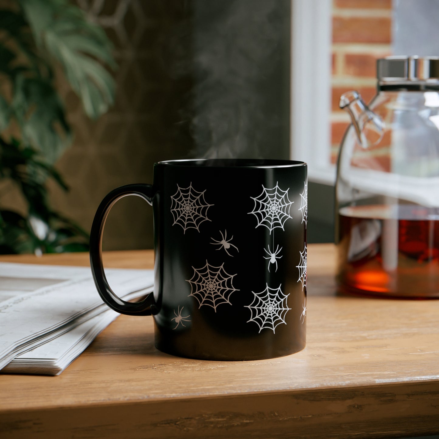 Spiders & Webs 11 oz. Black Mug by The Dark Side of Fashion