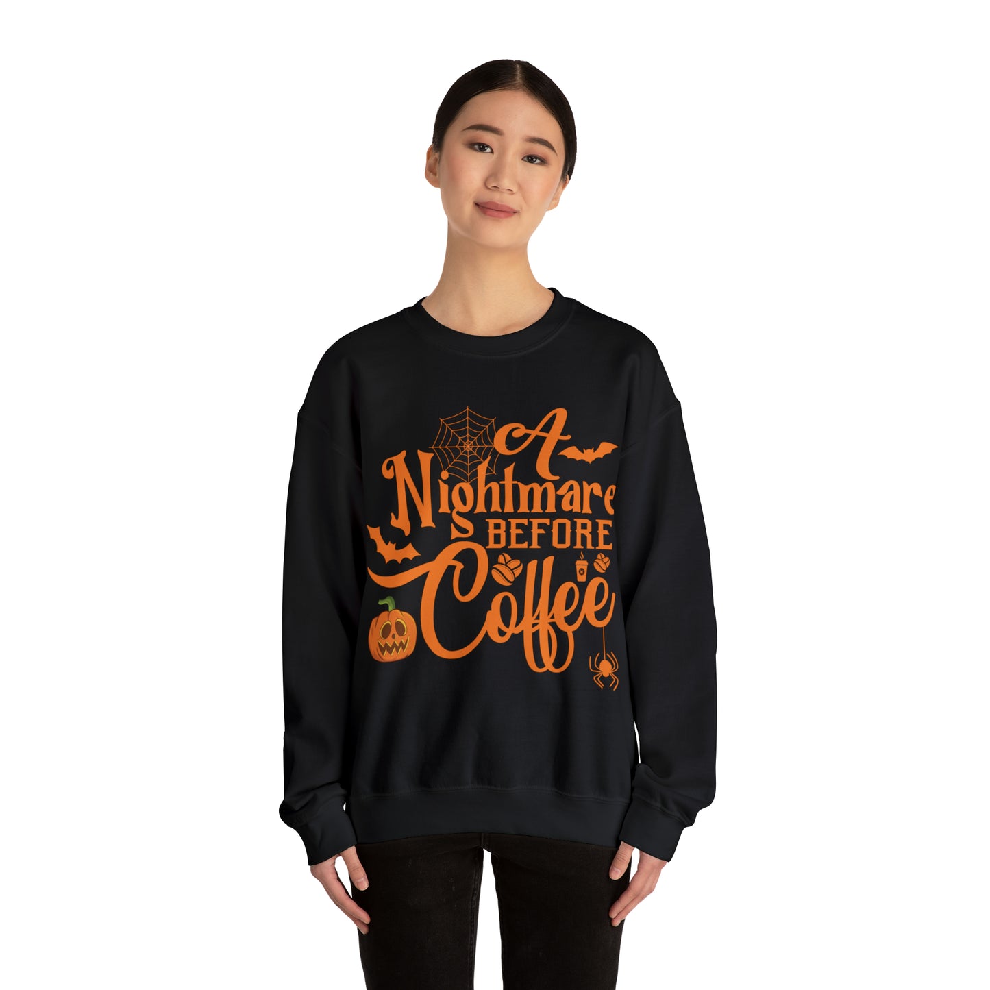 A Nightmare Before Coffee Crewneck Sweatshirt Top by The Dark Side of Fashion