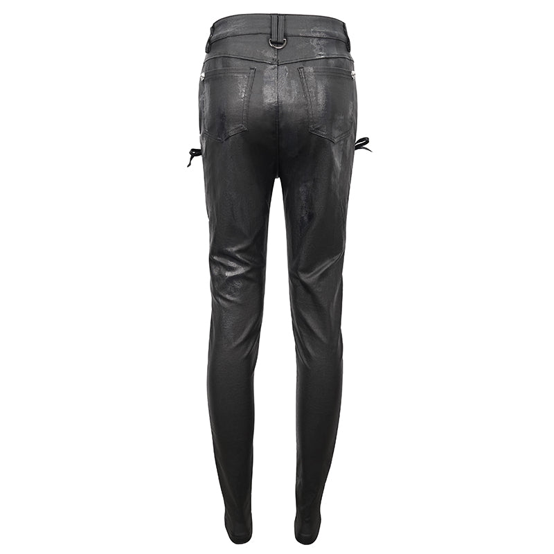 Keep Growling Faux Leather Pants by Devil Fashion