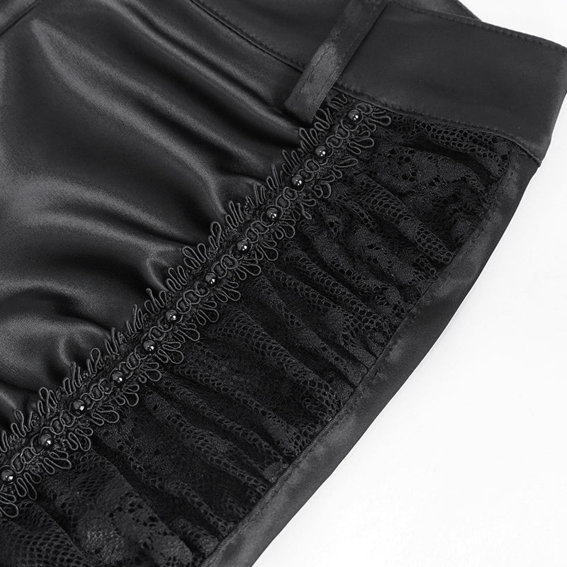 Bellatrix Gothic Lace Flare Pants by Devil Fashion