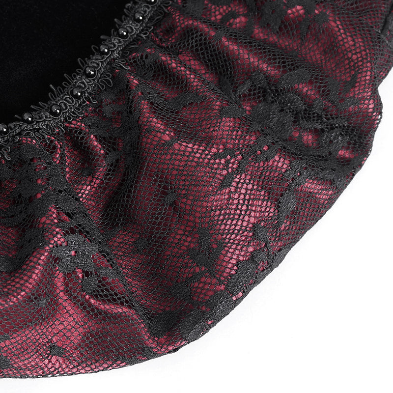 Midnight Feast Gothic Lace Velvet Dress by Eva Lady