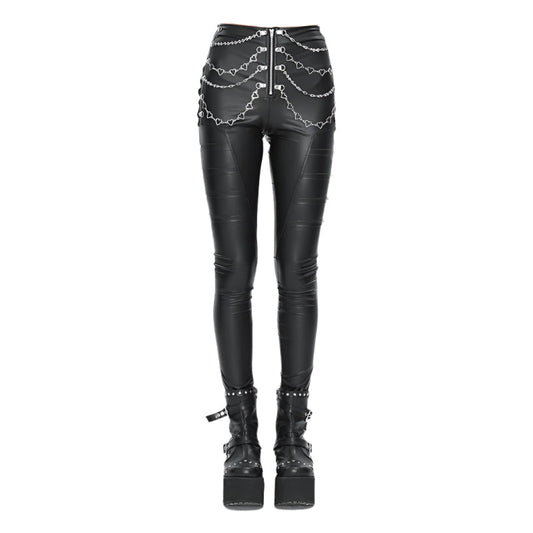 Broken Love PU Leather Pants by Devil Fashion