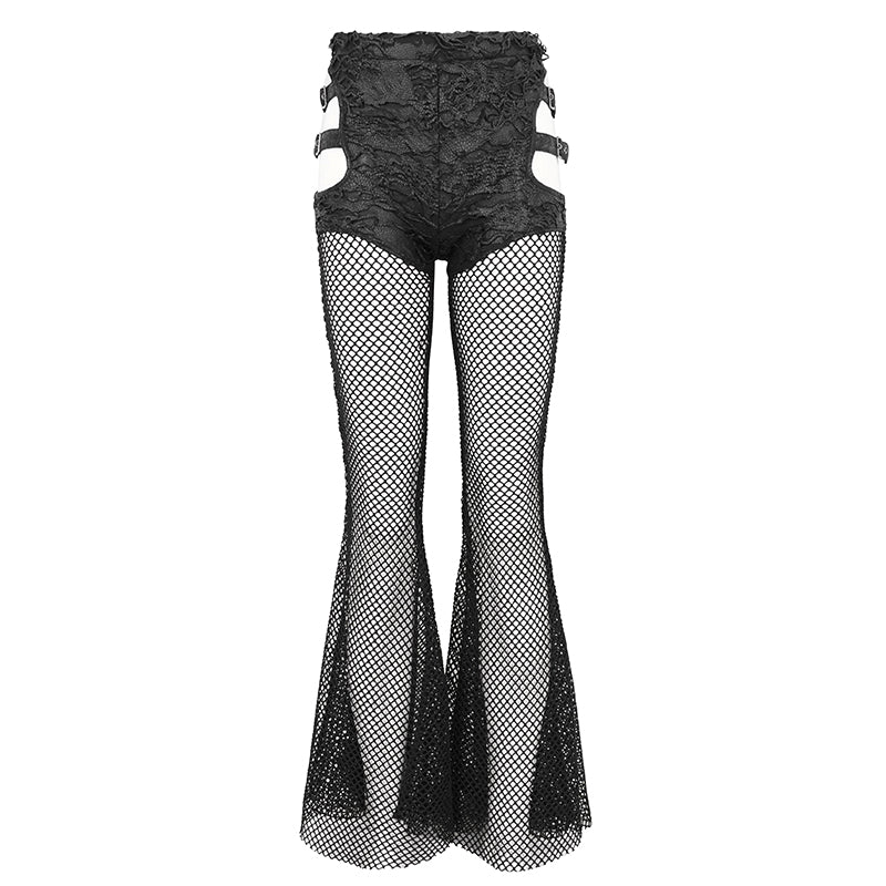 Elowen Mesh Flare Pants by Devil Fashion