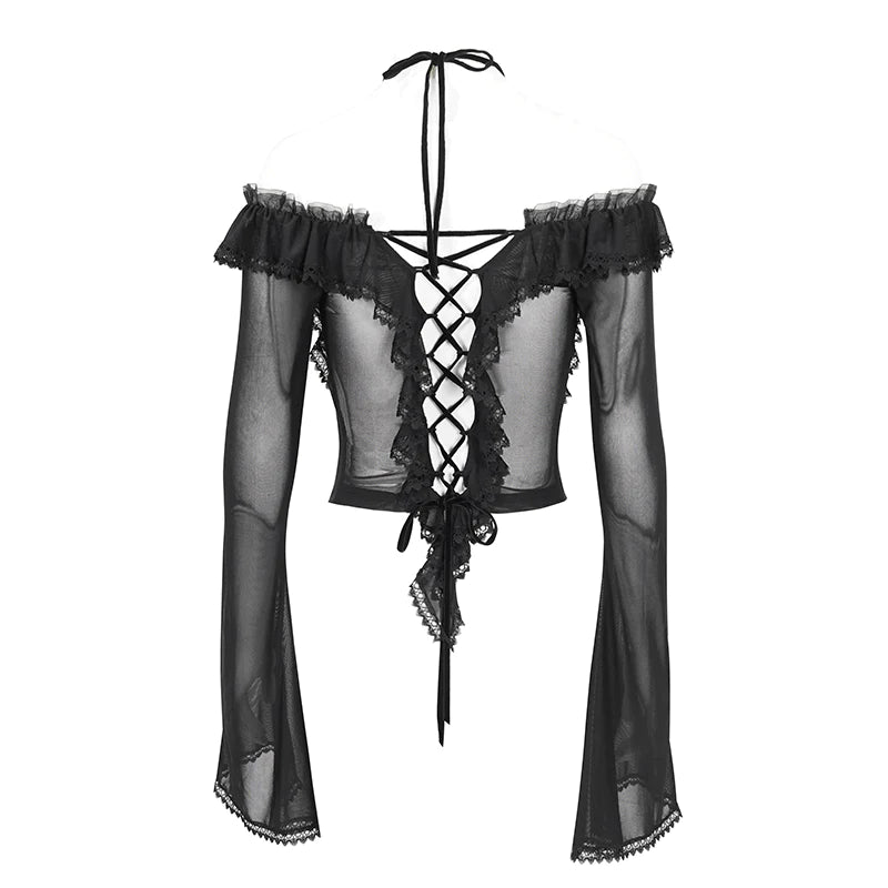 Bianca Gothic Mesh Top by Eva Lady