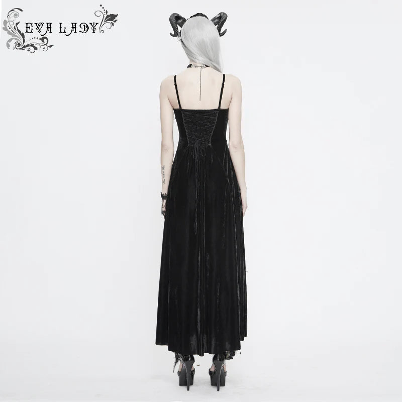 Back From The Dead Black & Red Gothic Dress by Eva Lady