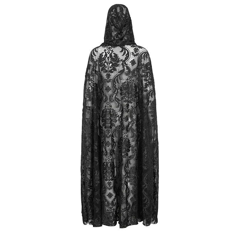 Eveline Gothic Lace Hooded Cape by Eva Lady