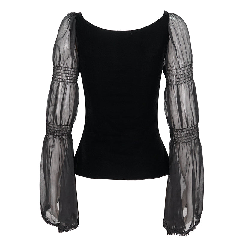 Bid You Farwell Velvet Top by Devil Fashion