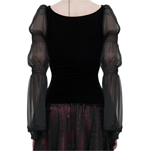 Bid You Farwell Velvet Top by Devil Fashion