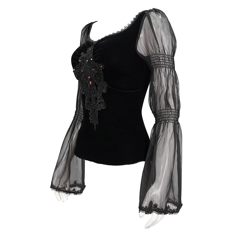 Bid You Farwell Velvet Top by Devil Fashion