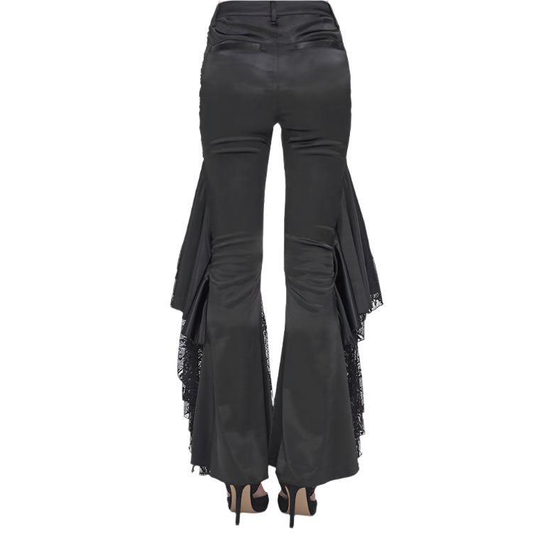 Bellatrix Gothic Lace Flare Pants by Devil Fashion
