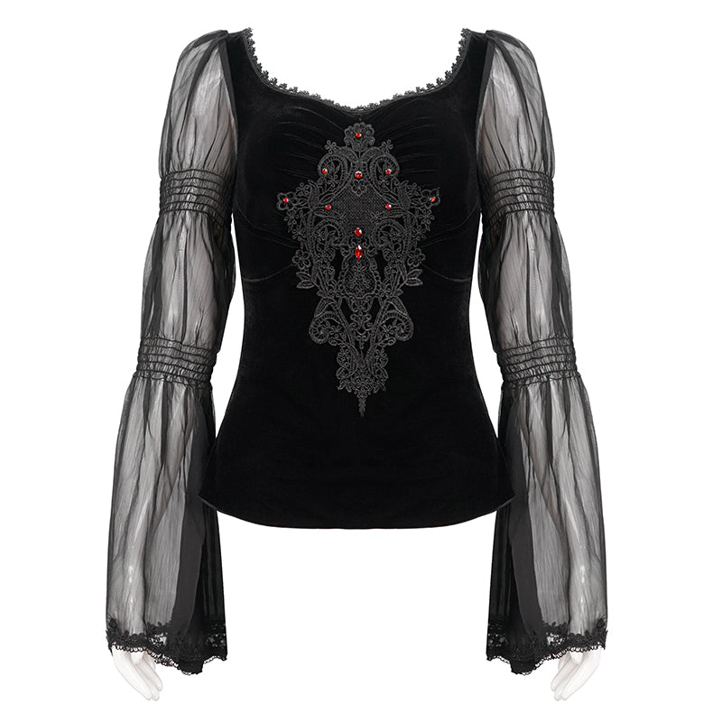 Bid You Farwell Velvet Top by Devil Fashion