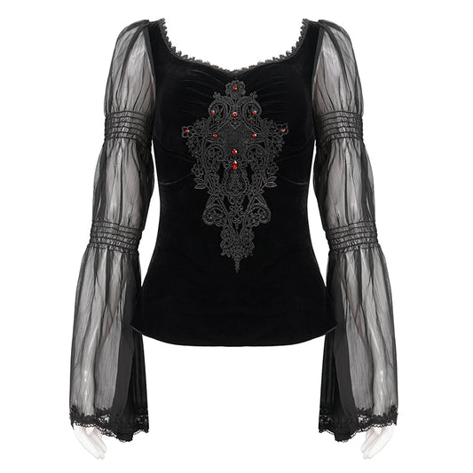 Bid You Farwell Velvet Top by Devil Fashion
