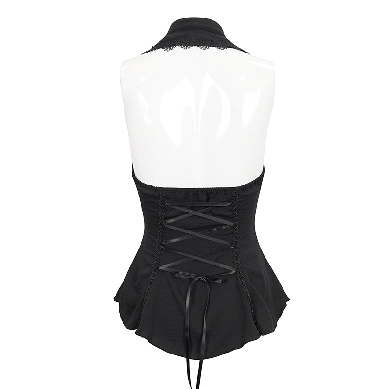 Millie Gothic Halter Top by Devil Fashion