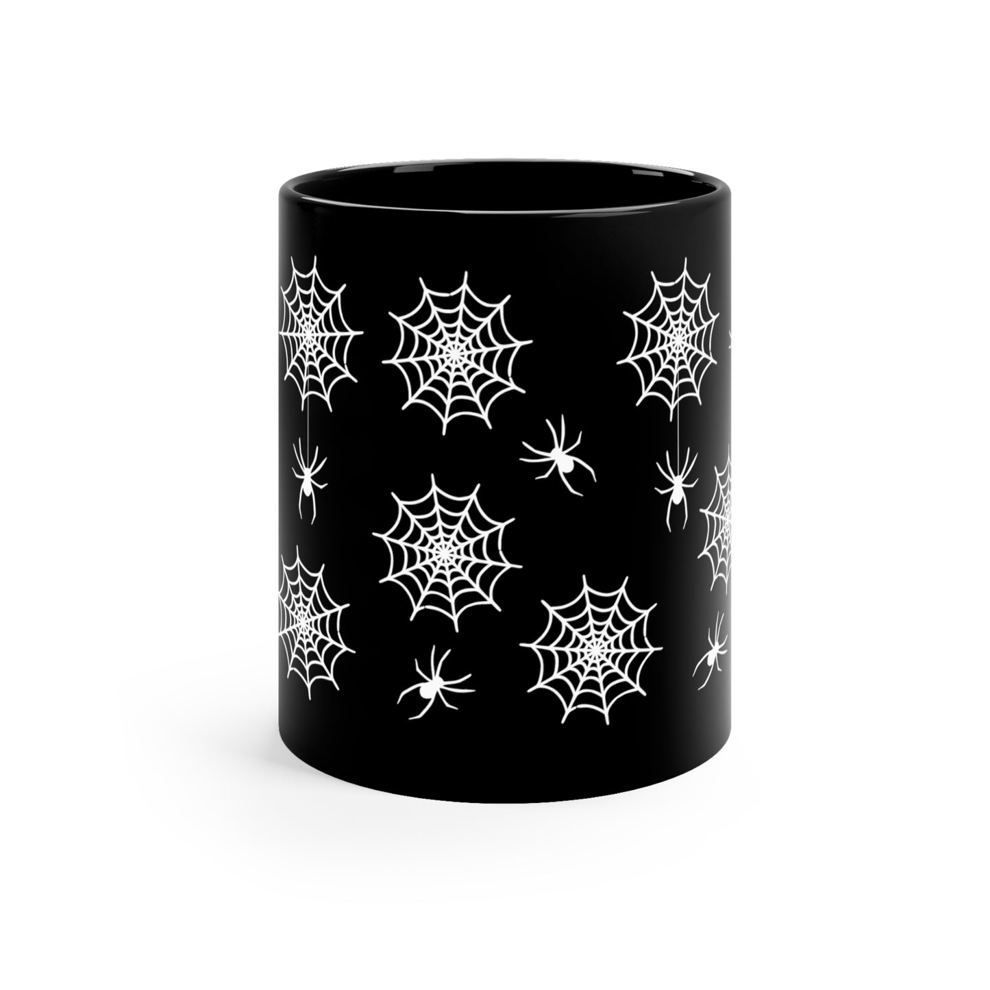 Spiders & Webs 11 oz. Black Mug by The Dark Side of Fashion