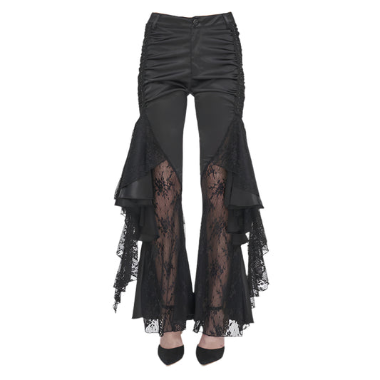 Bellatrix Gothic Lace Flare Pants by Devil Fashion