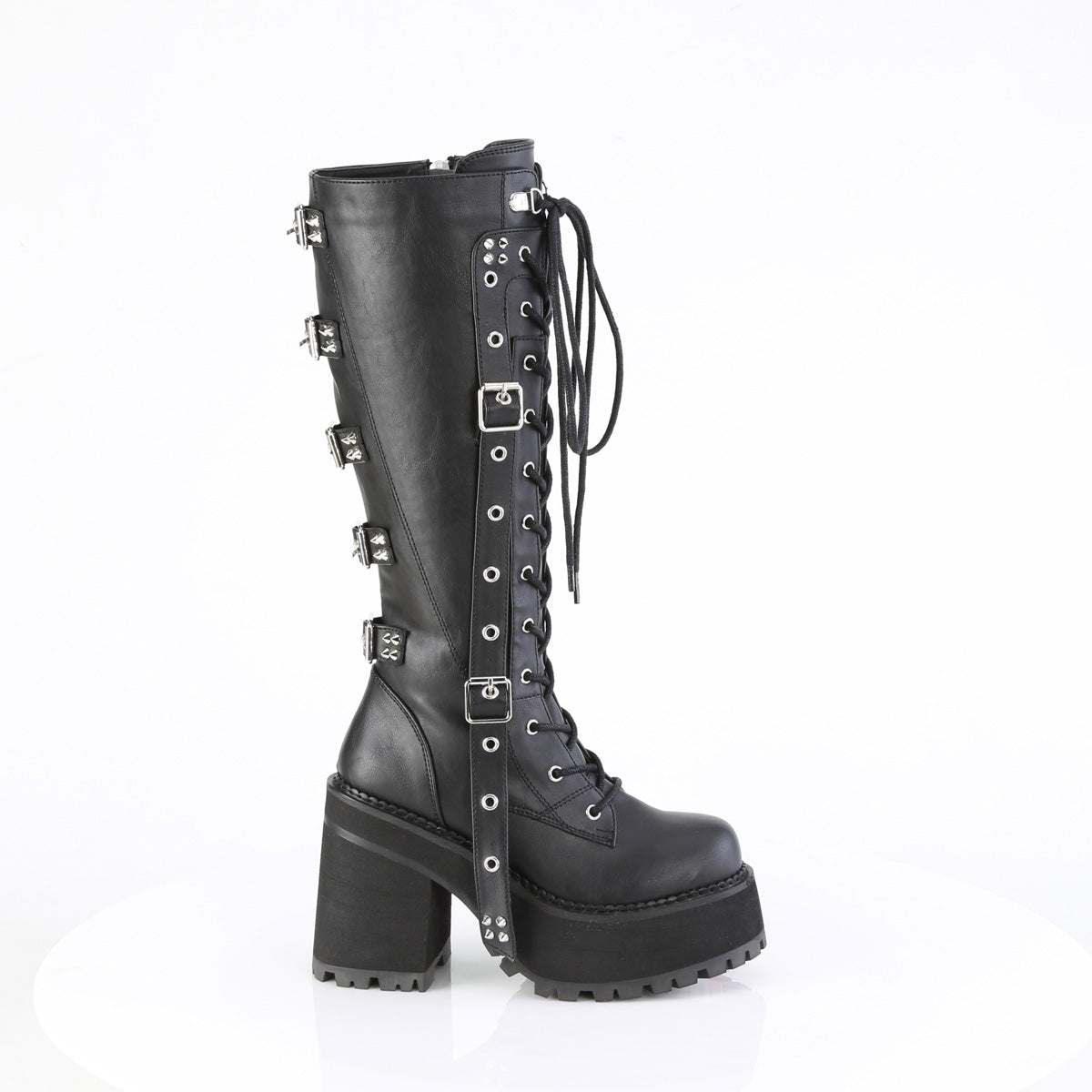 ASSAULT-218 Knee High Boots by Demonia