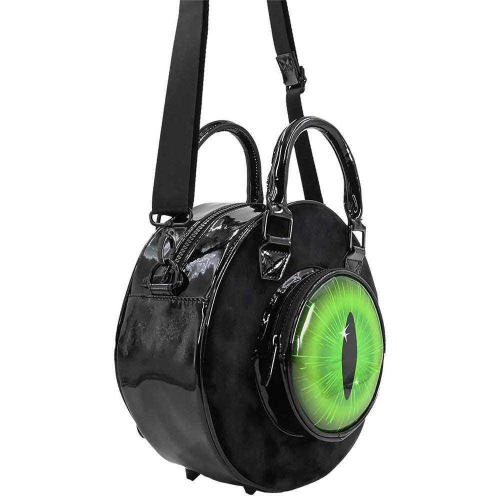 Eyeball Black Cat Backpack Purse by Kreepsville 666