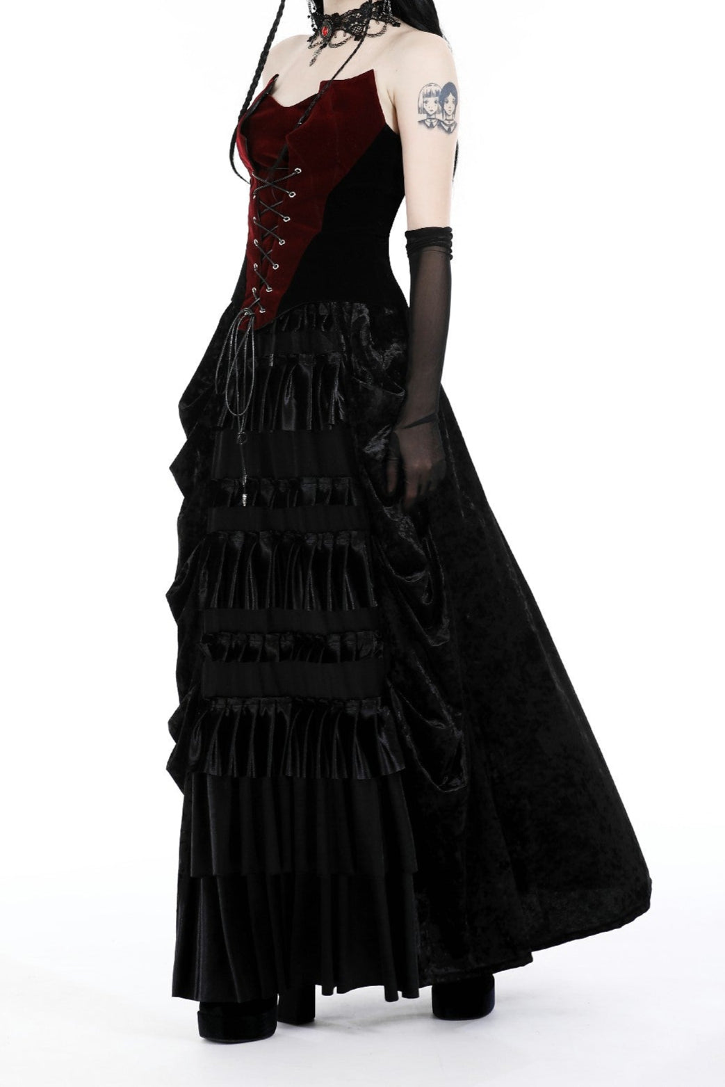 Batty Solitude Corset Top by Dark In Love