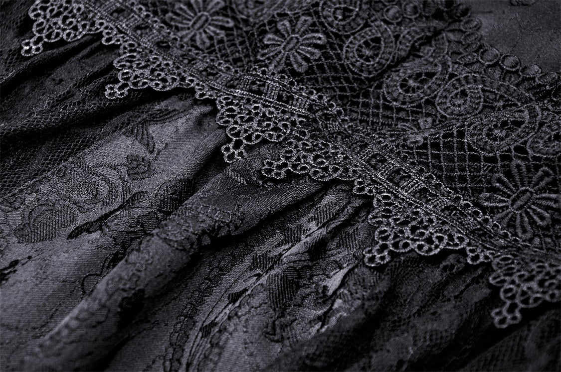 Lady In Waiting Black Gothic Lace Dress by Dark In Love