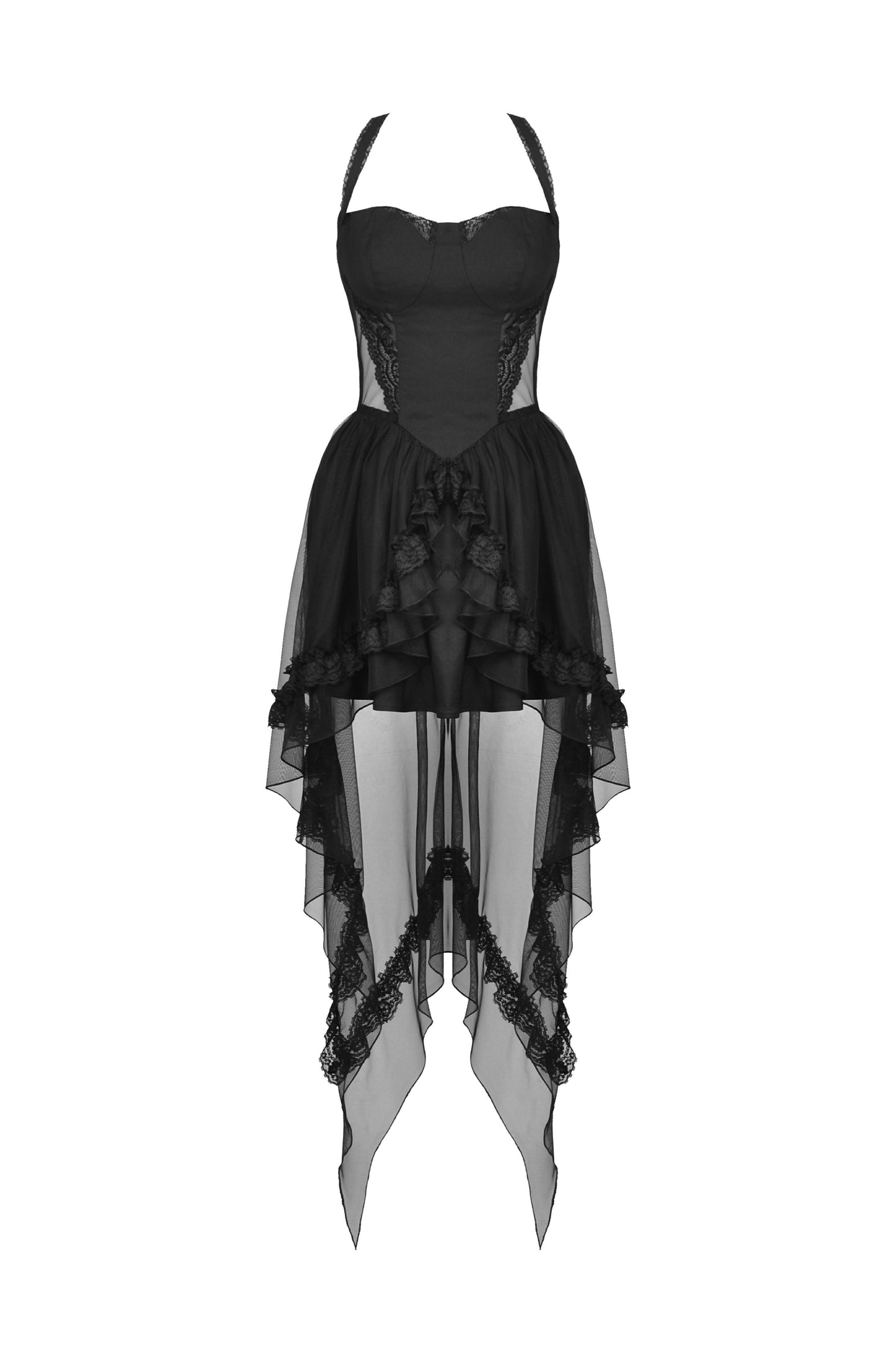 Dancing Sparrow Black Mesh Dress by Dark In Love