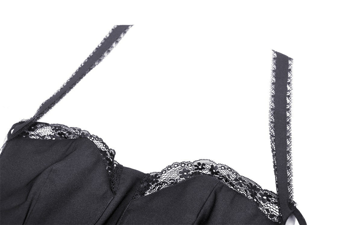 Dancing Sparrow Black Mesh Dress by Dark In Love