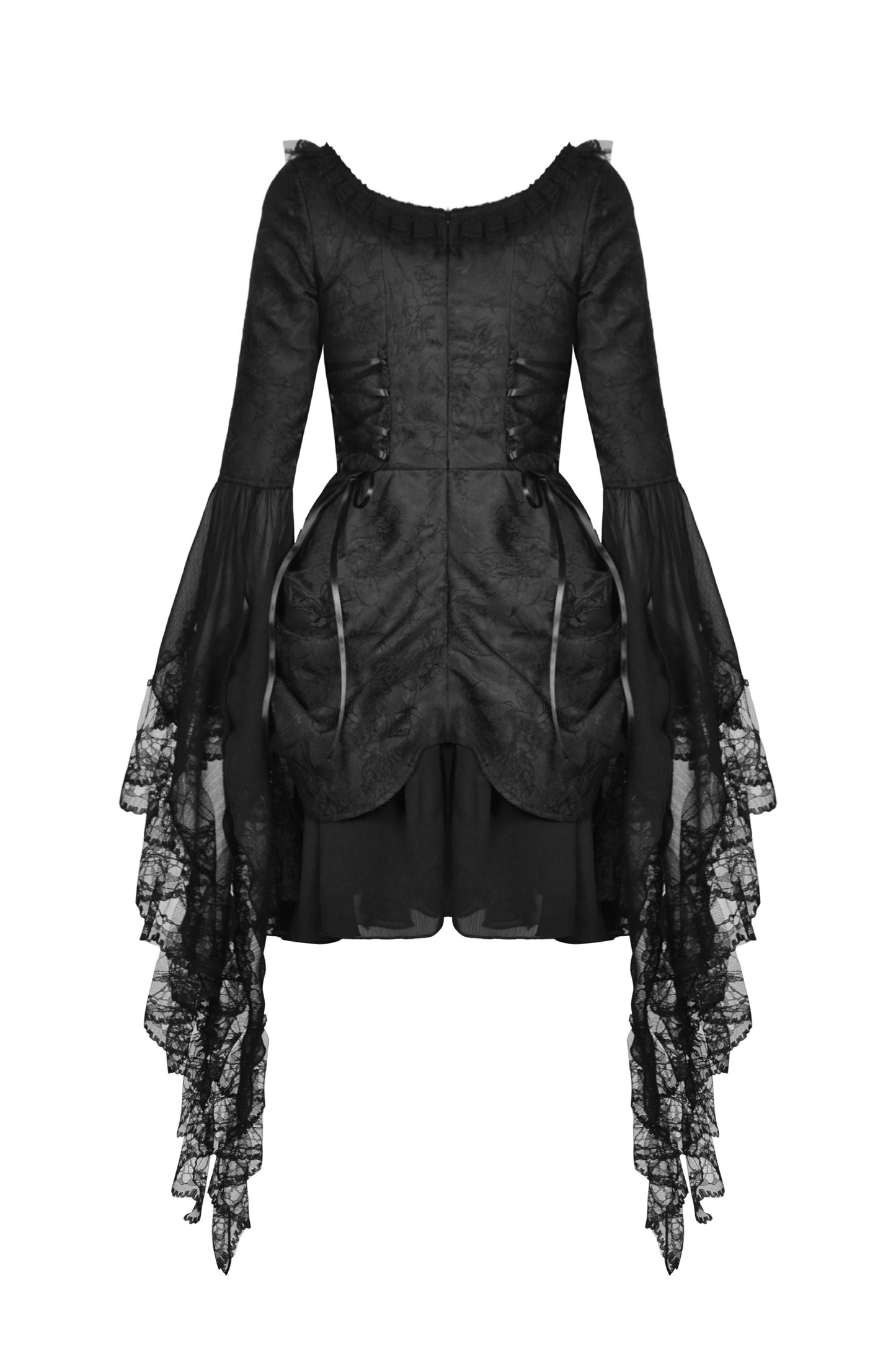 Gothic Gardens Lace Bell Sleeves Dress by Dark In Love