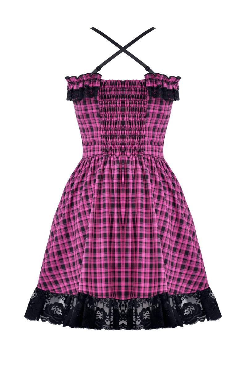 Bratty Pink Plaid Dress by Dark In Love – The Dark Side of Fashion