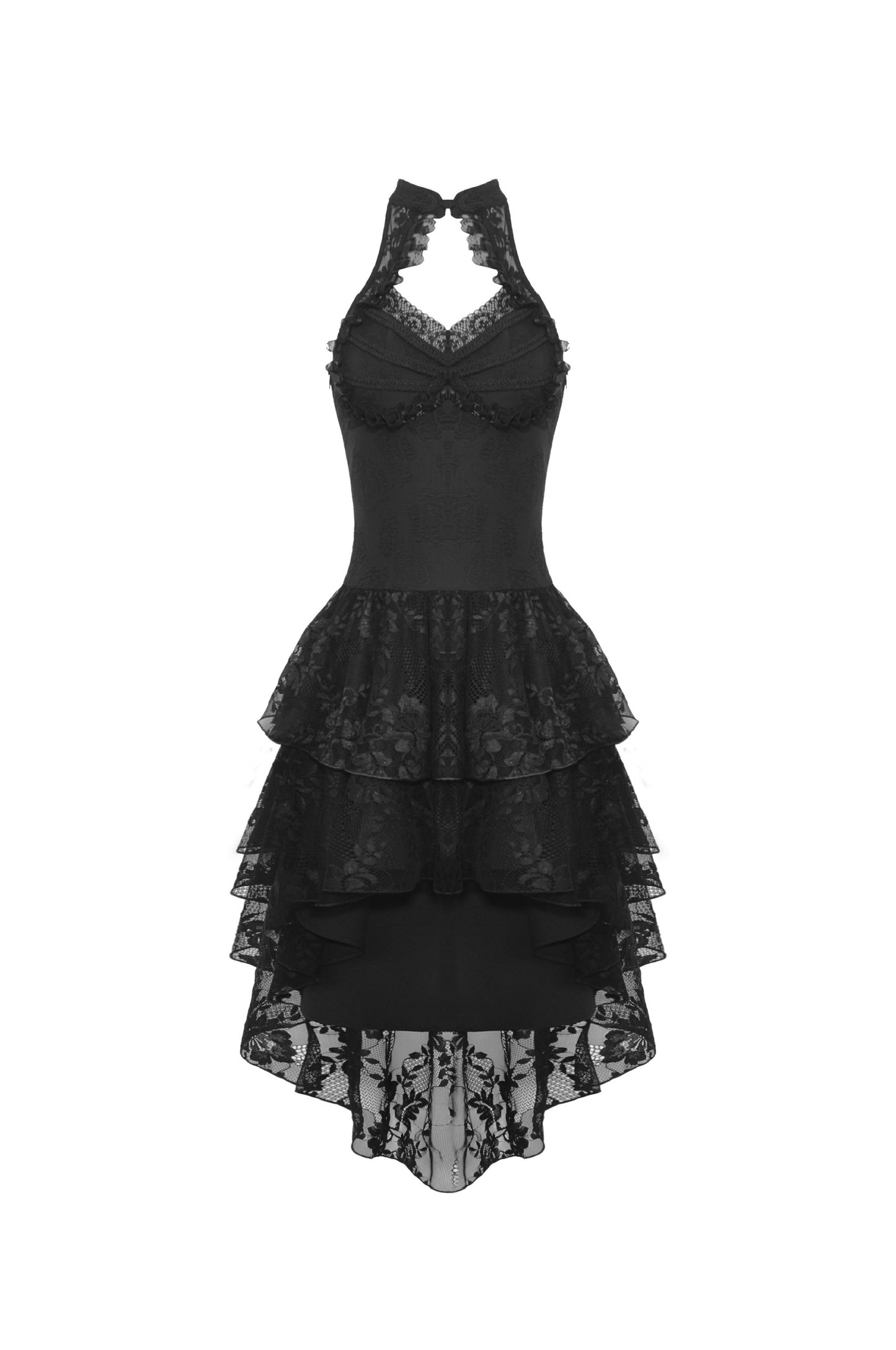 Vivienne Rose High Low Lace Halter Dress by Dark In Love