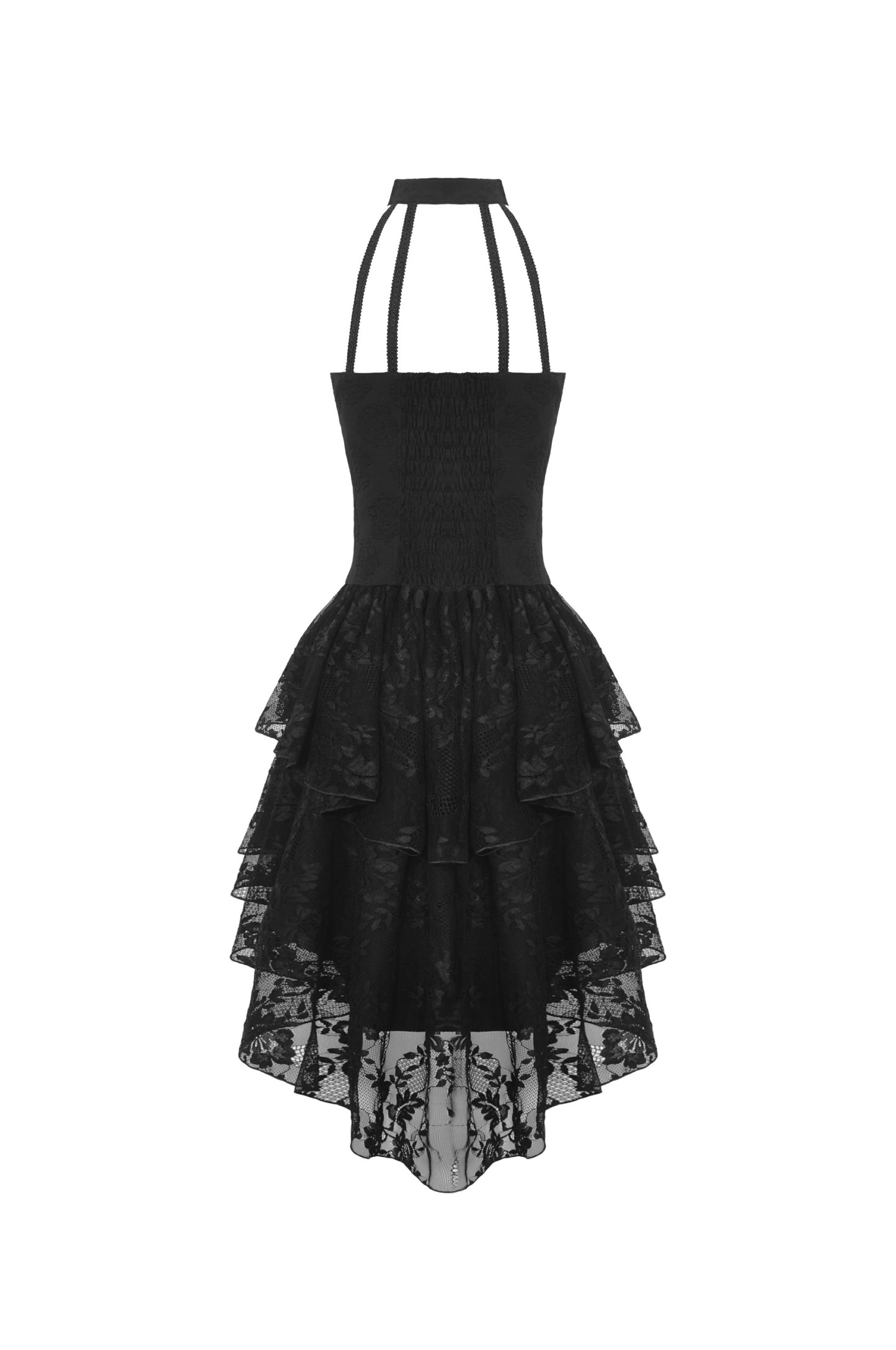 Vivienne Rose High Low Lace Halter Dress by Dark In Love