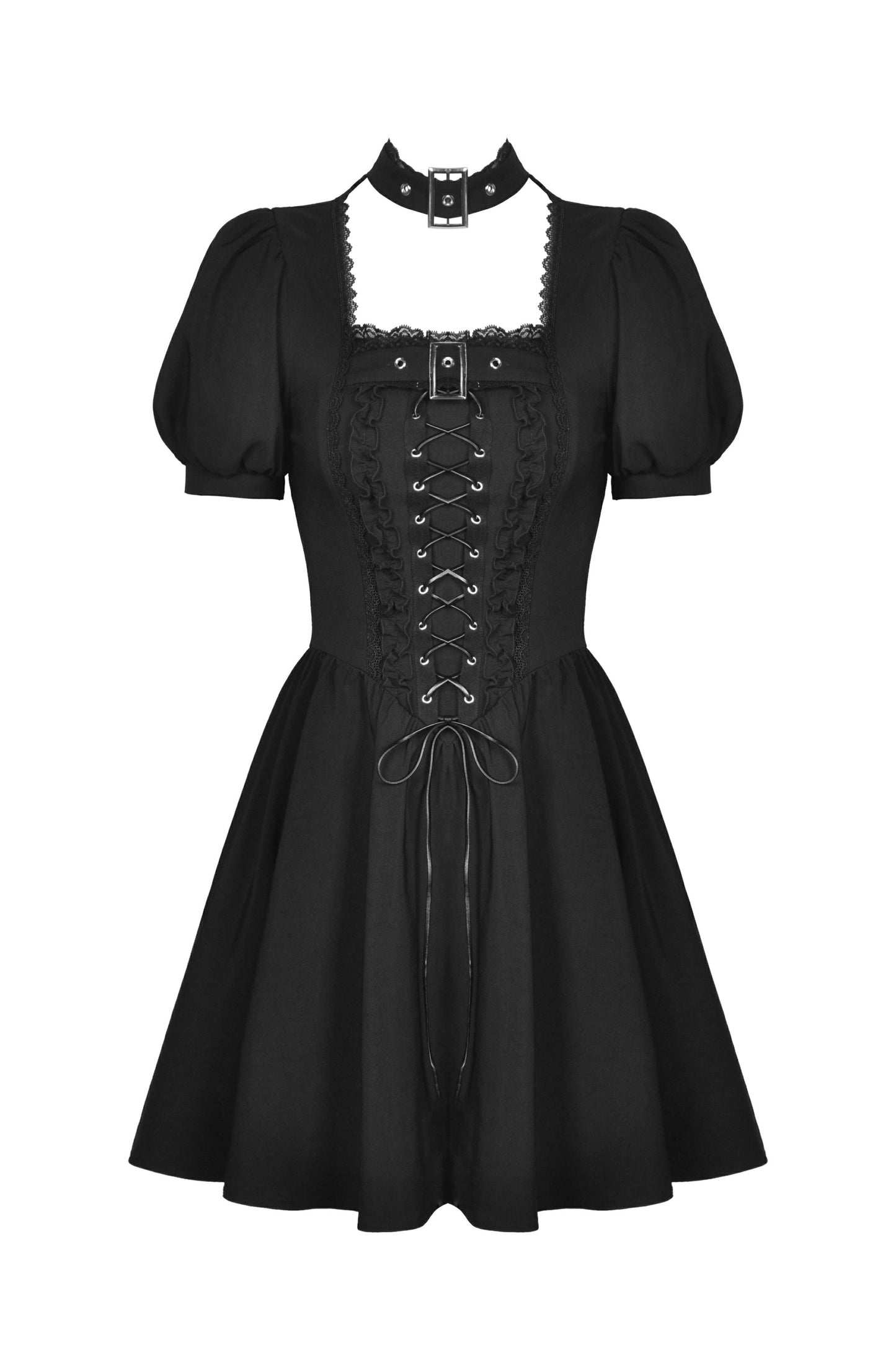 Dauphine Gothic Lace Up Dress by Dark In Love