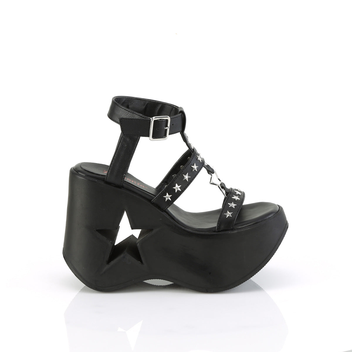 DYNAMITE-12 Star Studded Platform Sandal Shoes by Demonia