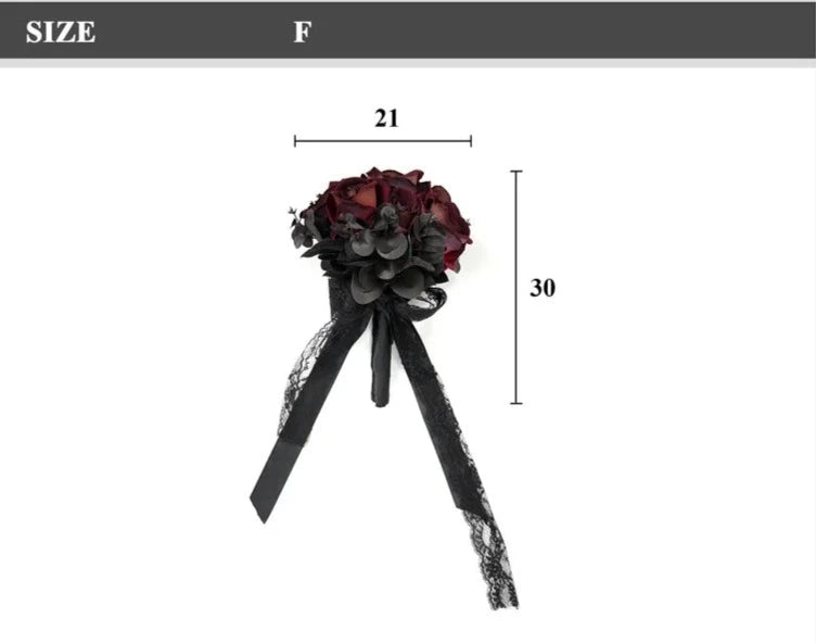 Gothic Wedding Rose Bouquet by Eva Lady