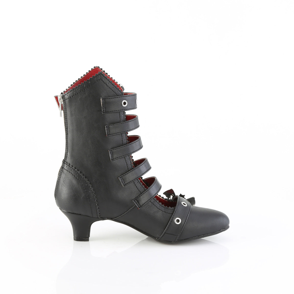 FLORA-1035 Bat Buckle Boots by Demonia