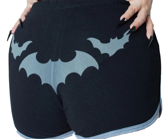 Bat Grey Running Shorts by Kreepsville 666