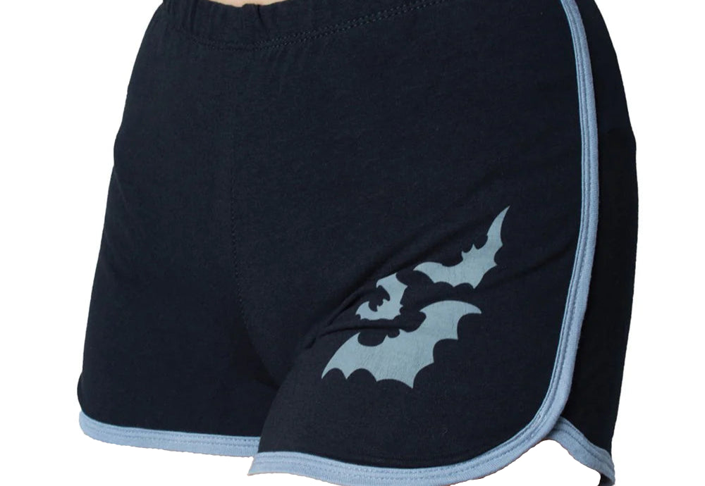 Bat Grey Running Shorts by Kreepsville 666