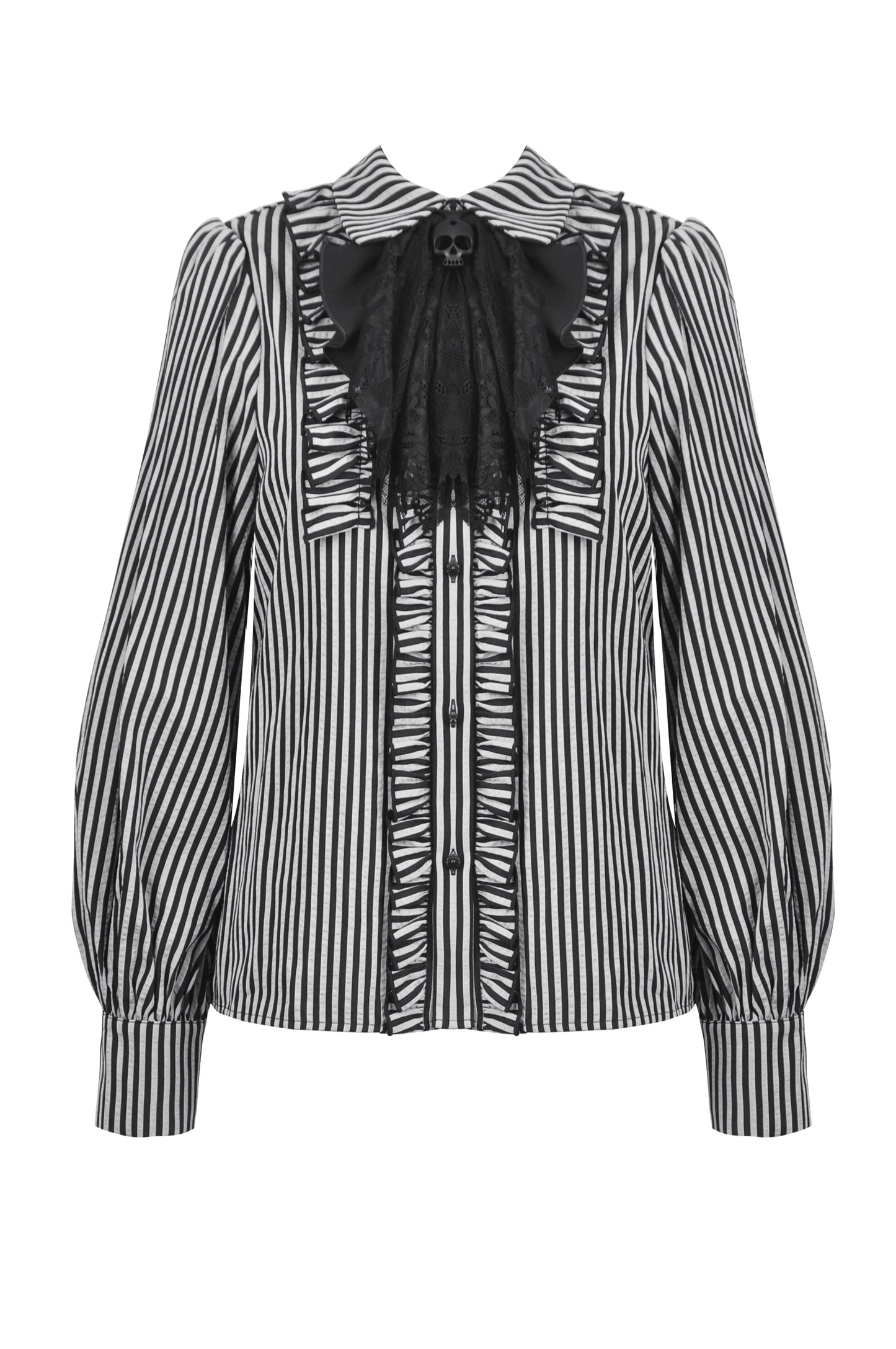 Lilah Gothic Lolita Striped Blouse Top by Dark In Love