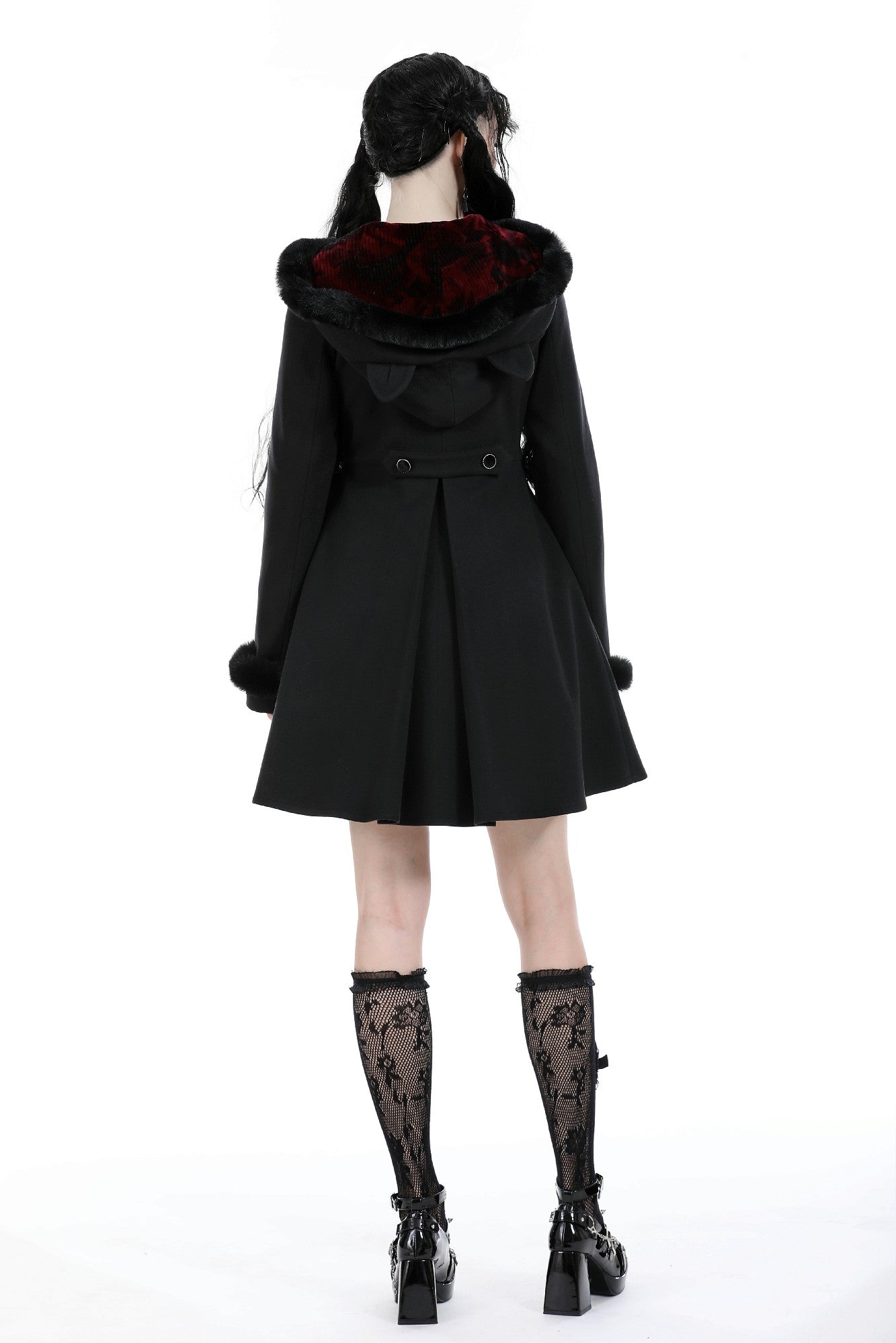 Noire Kitty Cat Ear Gothic Lolita Coat by Dark In Love