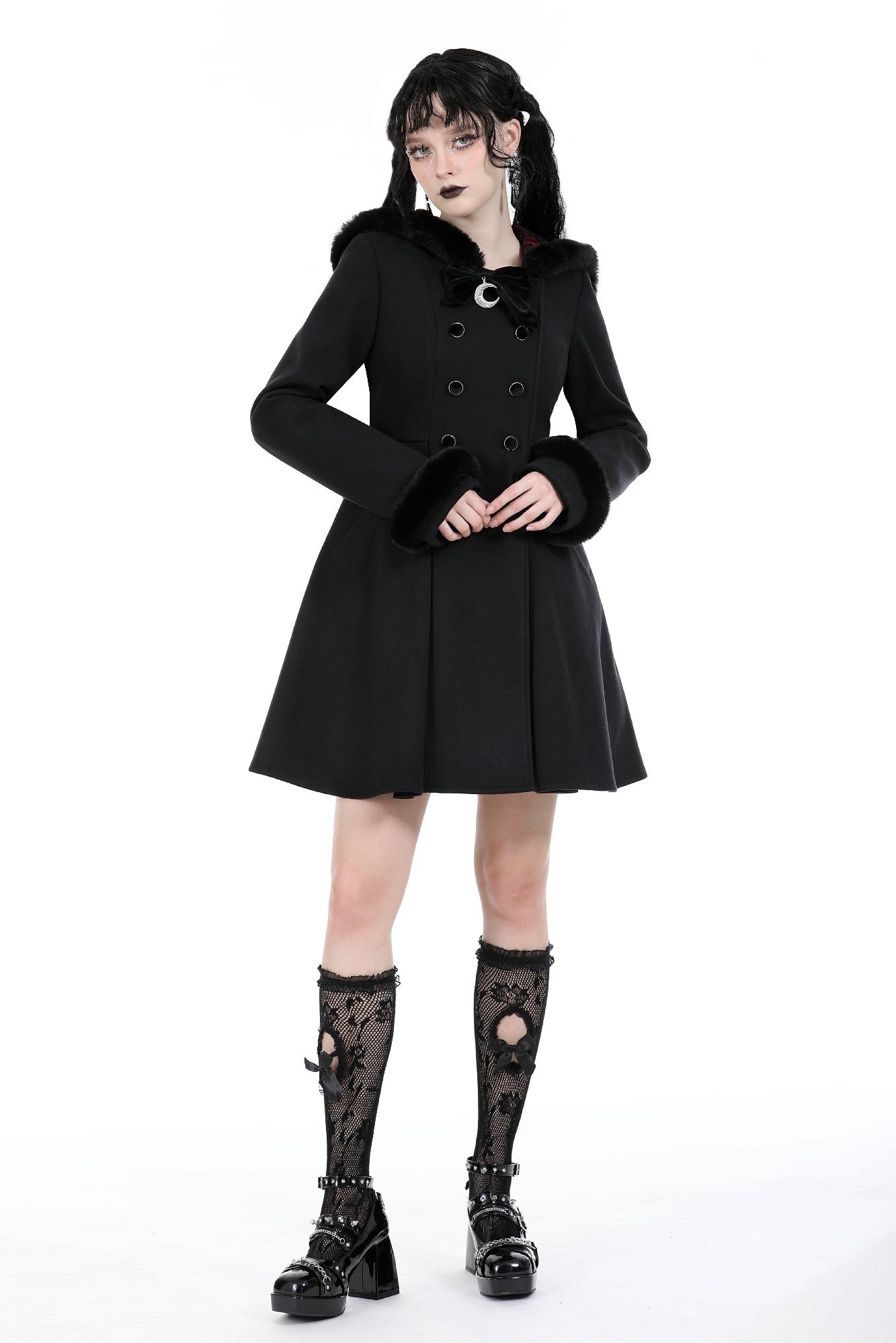 Noire Kitty Cat Ear Gothic Lolita Coat by Dark In Love