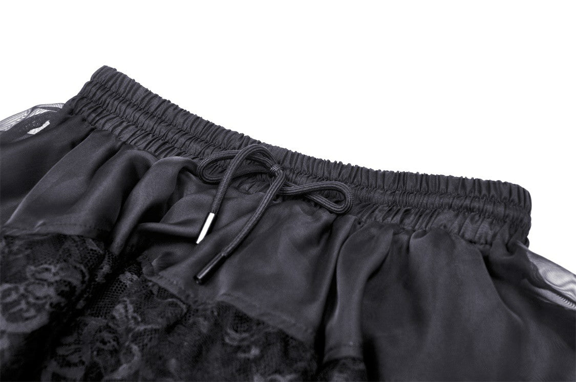 Gothic Tea Time High Low Chiffon Petticoat Skirt by Dark In Love