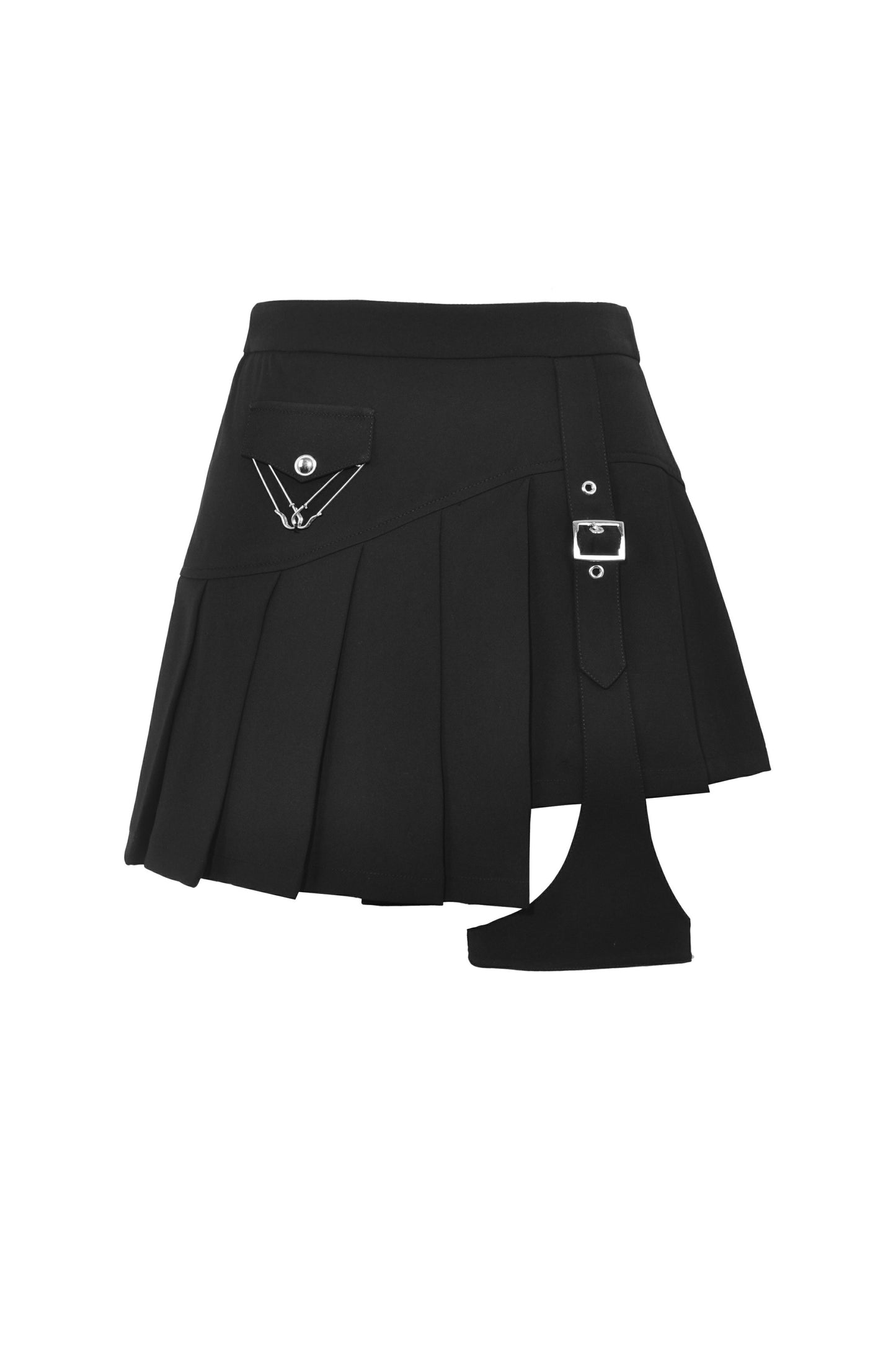 Claire Leg Harness Pleated Skirt by Dark In Love