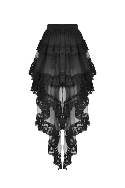 Still Mourning Lace Swallow Tail Skirt by Dark In Love