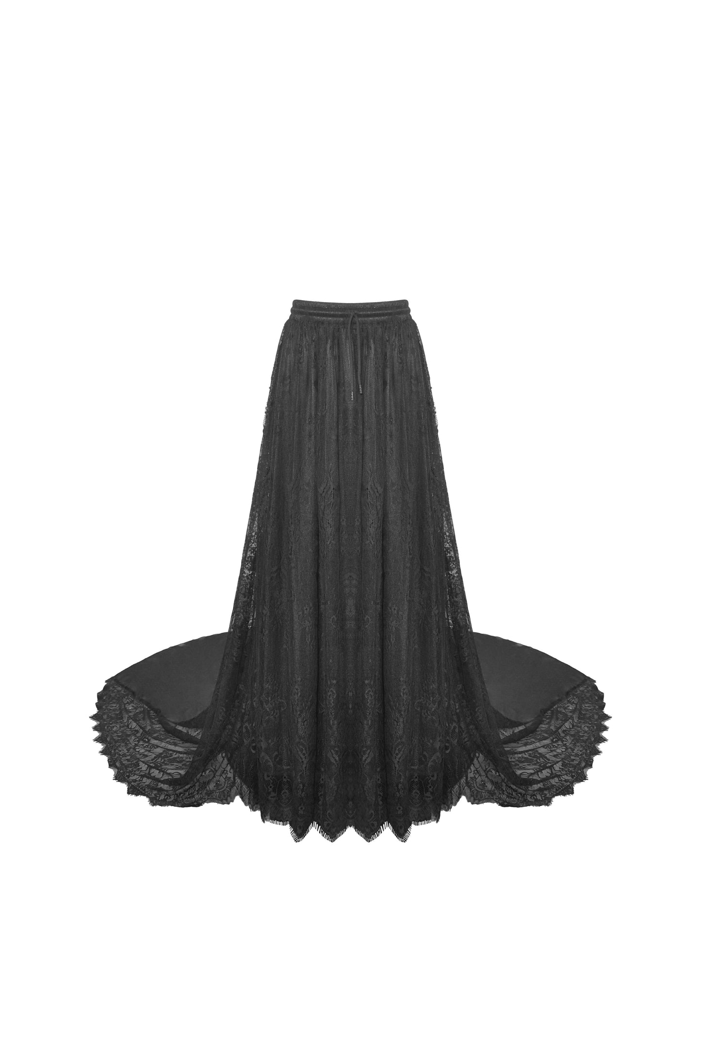 Mary Anne Gothic Frilly Lace Train Skirt by Dark In Love